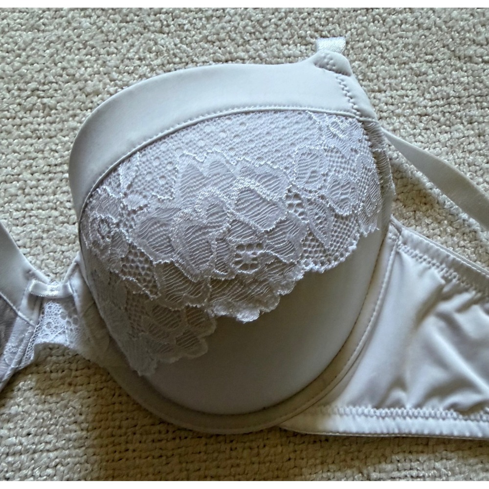 Lot of 3 Bras Maidenform SO Intimates 36D White Tan Lace teal Polka Dot - Picture 4 of 7